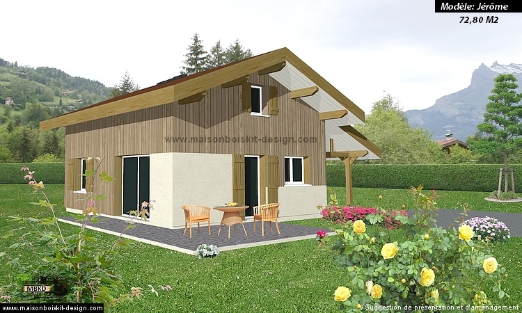 chalet en bois en kit 3 chambres