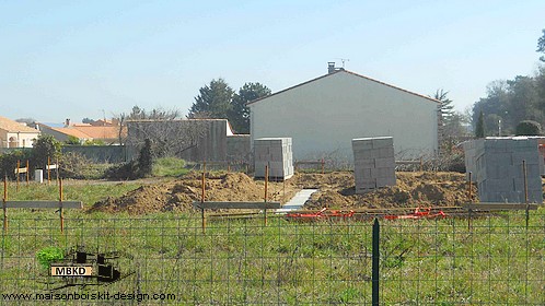 chantier maison bois