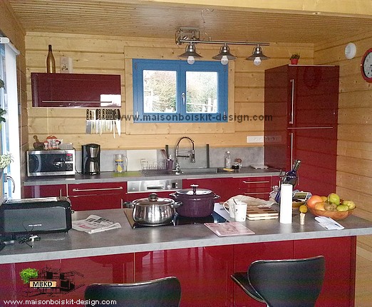 cuisine interieur maison bois contemporaine