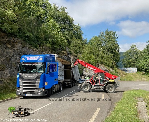 déchargement kit maison bois Haute Garonne 31