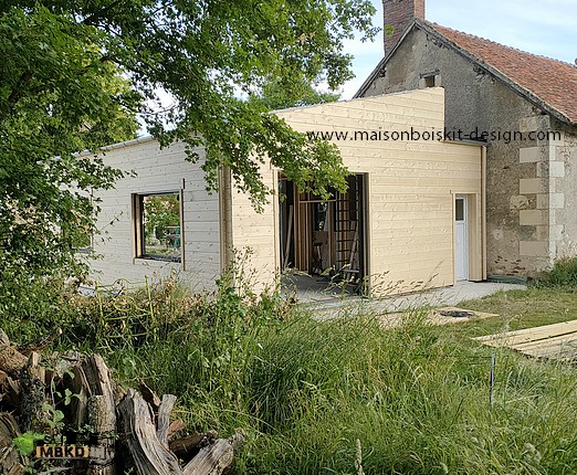 extension bois maison