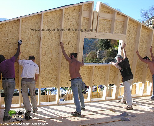kit de maison ossature bois etage