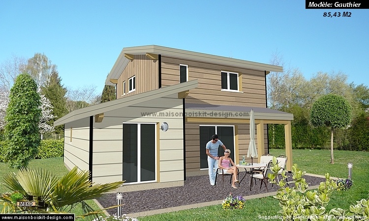 maison bois 3 chambres 85 m2 économique en kit ossaturebois