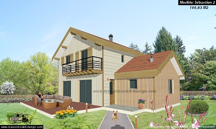 maison individuelle-bois 4 chambres 100m2