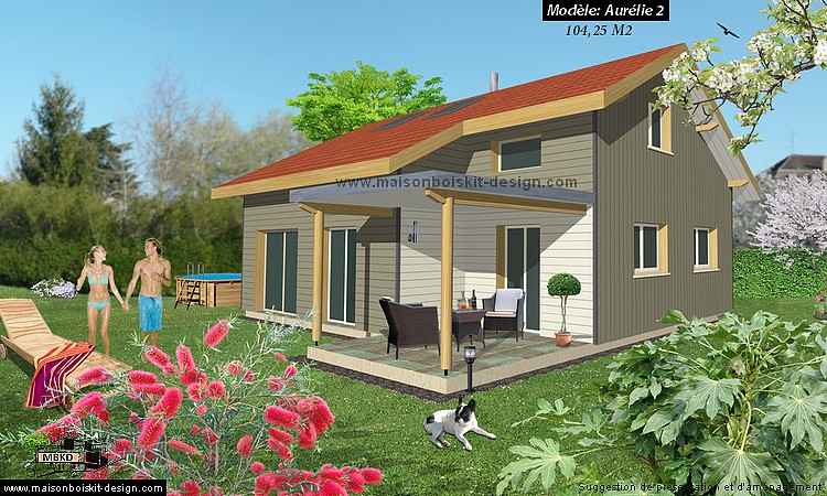 maison individuelle contemporaine 100m2 pas chere 4 chambres
