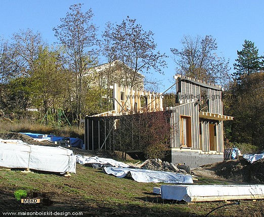 maison ossature bois en kit avec etage