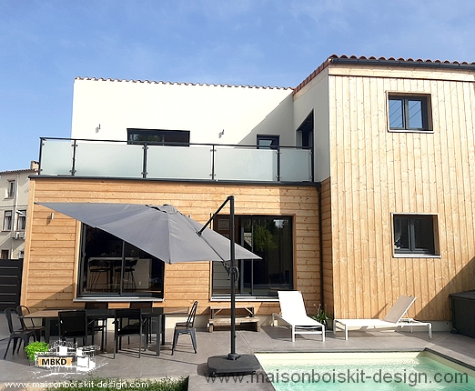 la maison ossature bois est finie