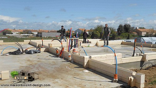 montage de kit maison bois