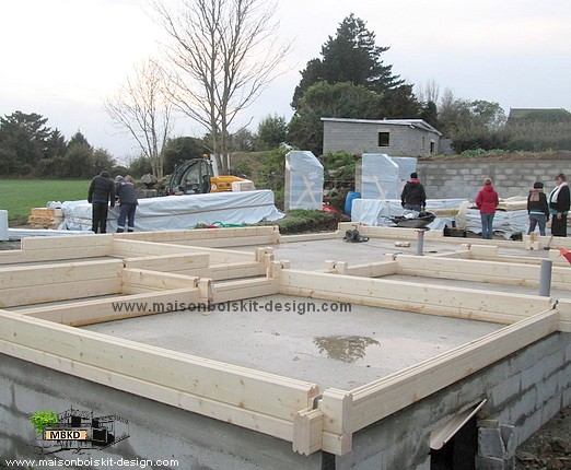 photo chantier maison bois Finistère