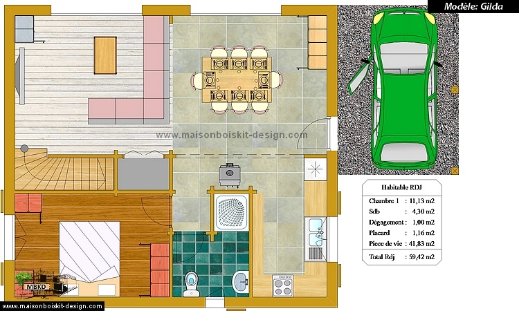 plan chalet bois pas cher 100 m2