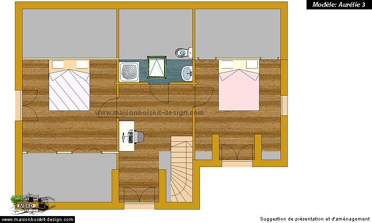 plan gratuit maison 4 chambres 100m2 mezzanine