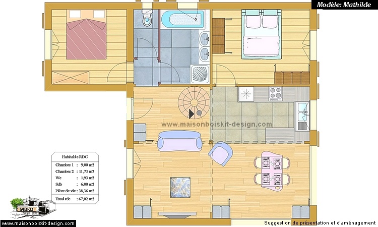 plan maison simple 4 chambres