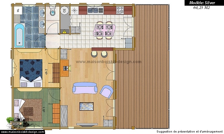 plan petit chalet habitable bois kit