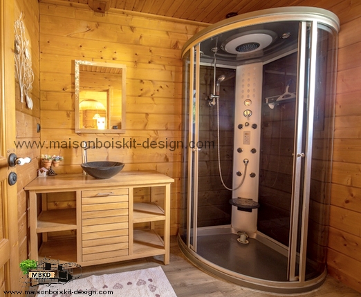 salle de bains chalet en bois