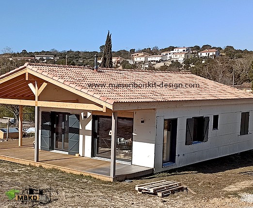 une maison ossature bois en kit