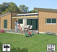 maison bois moderne lumineuse