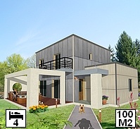maison ossature bois panneaux
