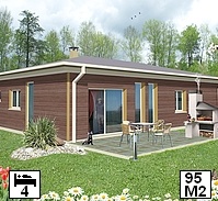 modèle maison bois 4 chambres