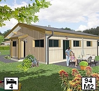 une maison en bois en kit